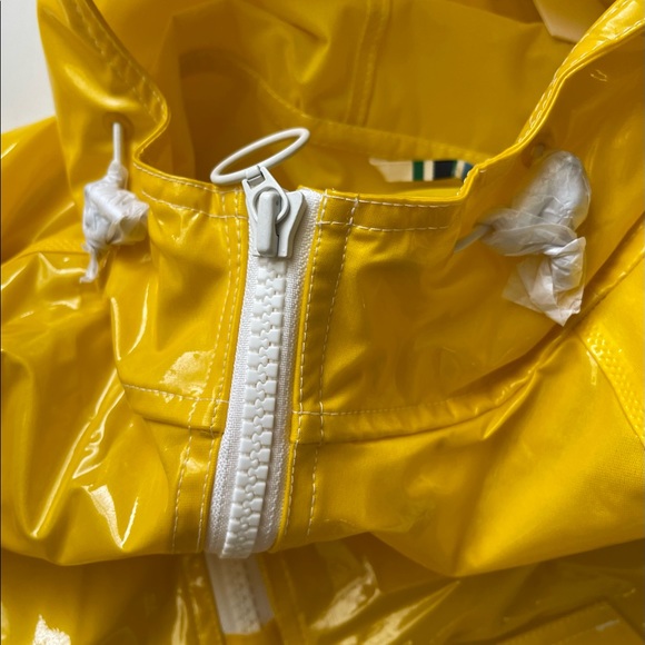NWT Tory Sport Yellow Rain Coat Rain Jacket Womens Size XS/S Yellow Anorak - Picture 9 of 15